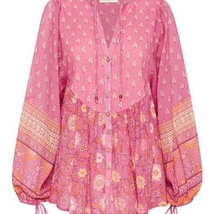Spell & The Gypsy Collective Utopia Blouse in “Flamingo”